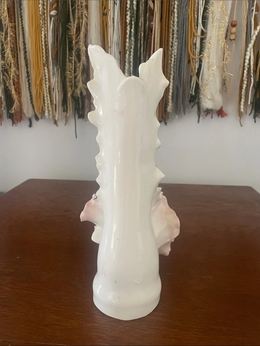 Hand-Painted Ceramic Pink Floral Bud Vase rare style mid century vibes